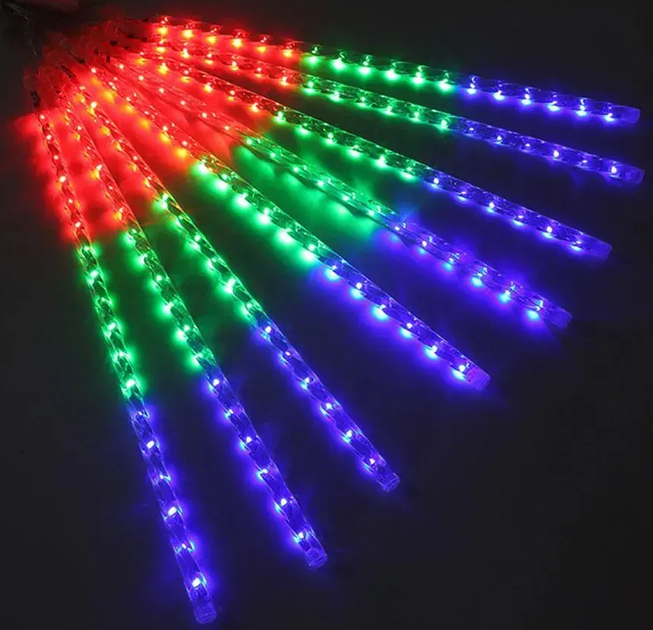 Гірлянда 3м "Таючі бурульки" LED 8 бурульок по 50 см Різнокольоровий (L) - зображення 6
