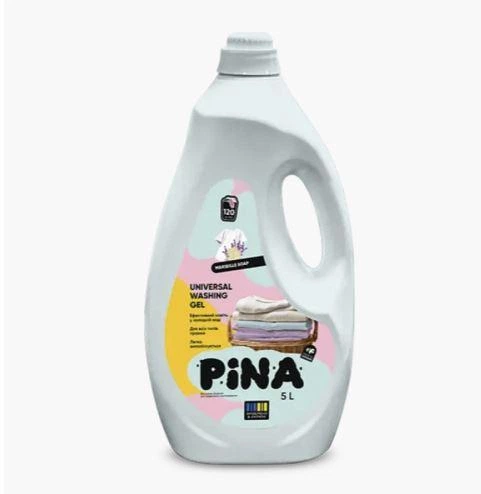 Гель для стирки ТМ "PINA" Universal Marseille Soap 5,0 л - Фото 2 Гель для стирки ТМ "PINA" Universal Marseille Soap 5,0 л - изображение 2