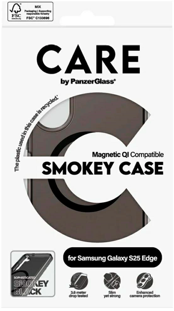 Панель PanzerGlass Flagship Urban Combat QI для Samsung Galaxy S25 Edge Black (5715685025532) - зображення 3