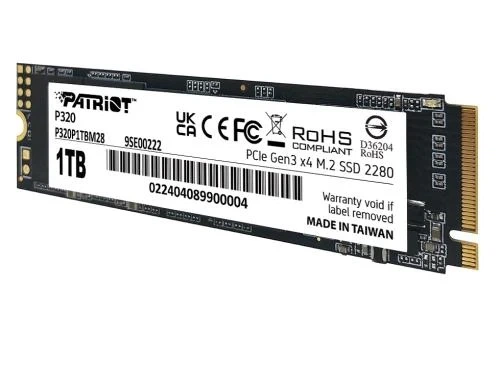 Твердотельный накопитель SSD 1Tb, Patriot P320, PCI-E 3.0 x4, M.2 (P320P1TBM28) - Фото 8 Твердотельный накопитель SSD 1Tb, Patriot P320, PCI-E 3.0 x4, M.2 (P320P1TBM28) - изображение 8