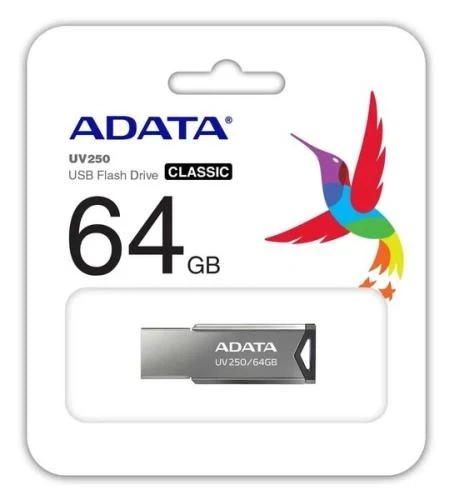 Флеш накопичувач USB 64Gb ADATA UV250, Silver, USB 2.0 (AUV250-64G-RBK) - зображення 8