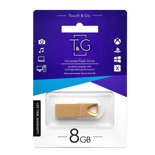 Флеш накопитель USB 8Gb T&G Metal TG117, Gold, USB 2.0 (TG117GD-8G) - Фото 5 Флеш накопитель USB 8Gb T&G Metal TG117, Gold, USB 2.0 (TG117GD-8G) - изображение 5
