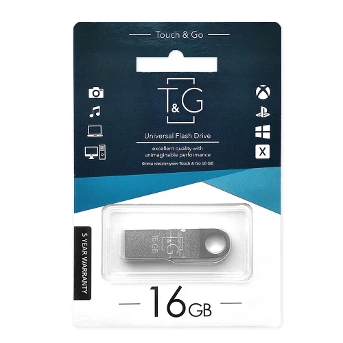 Флеш накопичувач USB 16Gb T&G Metal TG026, Silver, USB 2.0 (TG026-16G) - Фото 5 Флеш накопичувач USB 16Gb T&G Metal TG026, Silver, USB 2.0 (TG026-16G) - зображення 5