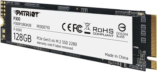 Твердотельный накопитель SSD 128Gb, Patriot P300, PCI-E 3.0 x4, M.2 2280 (P300P128GM28) - изображение 6