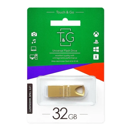 Флеш накопитель USB 32Gb T&G Metal TG117, Gold, USB 2.0 (TG117GD-32G) - изображение 5