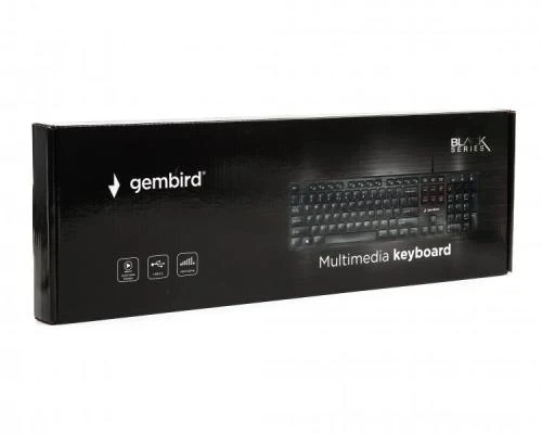Клавіатура Gembird KB-MCH-03-UA Black, тонка, мультимедійна, USB (KB-MCH-03-UA) - зображення 6
