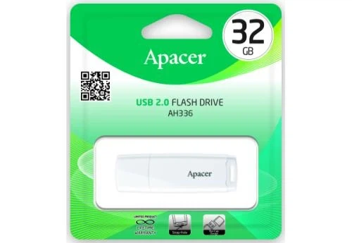 Флеш накопитель USB 32Gb Apacer AH336, White, USB 2.0 (AP32GAH336W-1) - изображение 3