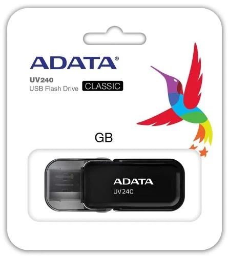 Флеш накопитель USB 32Gb ADATA UV240, Black, USB 2.0 (AUV240-32G-RBK) - Фото 3 Флеш накопитель USB 32Gb ADATA UV240, Black, USB 2.0 (AUV240-32G-RBK) - изображение 3