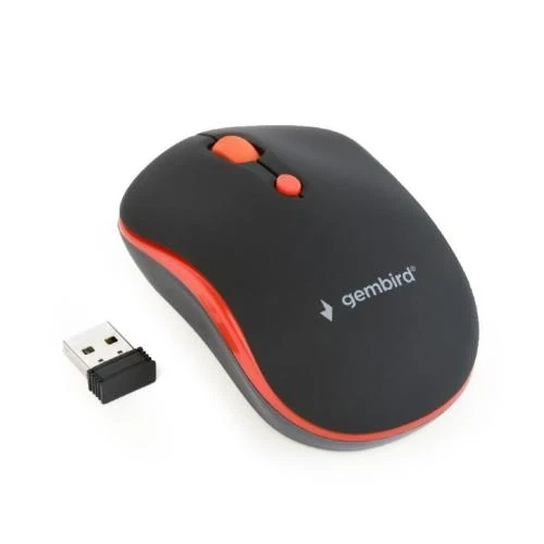Миша Gembird MUSW-4B-03-R бездротова, Black/Red, dpi:1600, USB, 2xAAА (MUSW-4B-03-R) - зображення 5