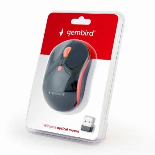 Миша Gembird MUSW-4B-03-R бездротова, Black/Red, dpi:1600, USB, 2xAAА (MUSW-4B-03-R) - зображення 6