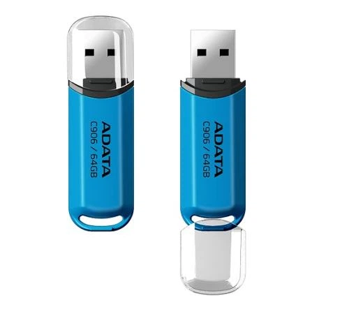 Флеш накопичувач USB 64Gb ADATA C906, Blue, USB 2.0 (AC906-64G-RWB) - зображення 2