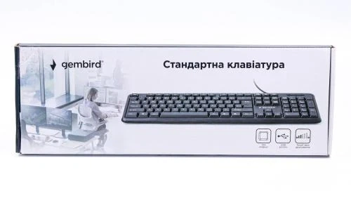 Клавіатура Gembird KB-U-103-UA стандартна, USB, Black - зображення 8