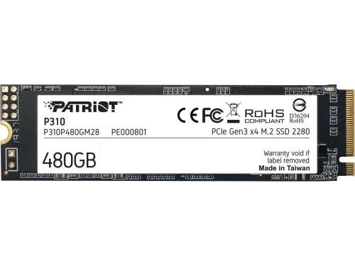 Твердотельный накопитель SSD 480Gb, Patriot P310, PCI-E 3.0 x4, M.2 (P310P480GM28) - изображение 5