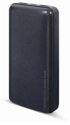 Універсальна мобільна батарея 20000 mAh, Gembird PB20-02, Black - Фото 4 Універсальна мобільна батарея 20000 mAh, Gembird PB20-02, Black - зображення 4