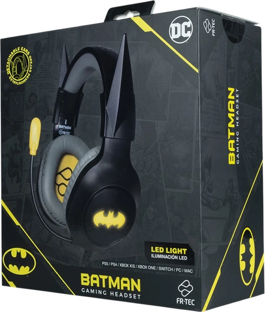 Навушники FR-TEC Gaming Headset DC Batman Black/Yellow (BATHEAD) - зображення 6