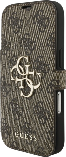 Чохол-книжка Guess Book 4G Metal Logo для Apple iPhone 17 Pro Brown (GUBKP17L4GMGBR) - зображення 2