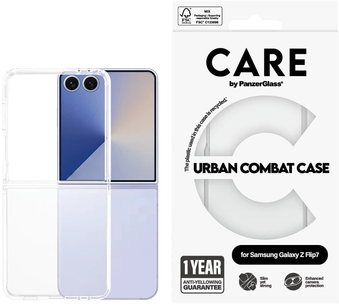 Панель PanzerGlass Flagship Urban Combat для Samsung Galaxy Flip7 Transparent (5715685026416) - зображення 3