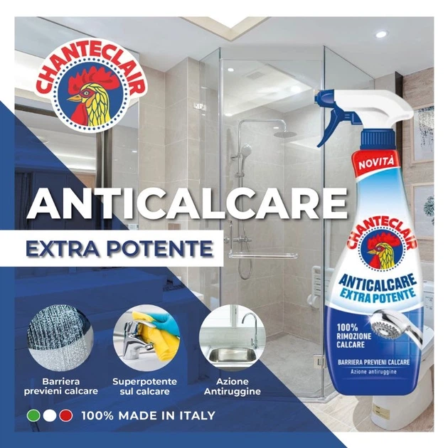 Спрей для видалення известкового нальоту Chanteclair Anticalcare Extra Potente 625мл - Фото 2 Спрей для видалення известкового нальоту Chanteclair Anticalcare Extra Potente 625мл - зображення 2