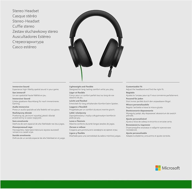 Słuchawki Microsoft Xbox Stereo Headset Black (8LI-00002) - obraz 7