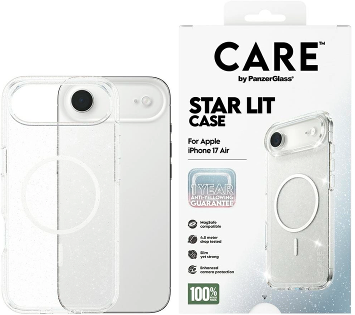 Etui PanzerGlass Flagship Urban Explorer Star Lit MagSafe do Apple iPhone Air Transparent (5715685026928) - obraz 3