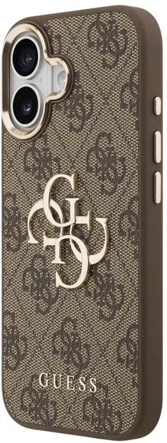 Etui Guess 4G Big 4G Classic Logo do Apple iPhone 17 Brown and Gold (3666339521912) - obraz 2