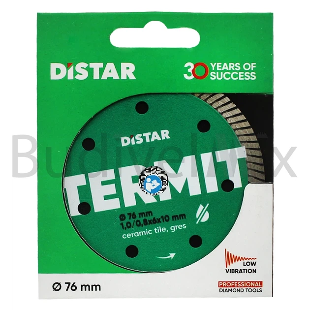 Диск алмазний відрізний DiStar 1A1R Termit 76x1,0/0,8x6x10 мм турбований - Фото 1 Диск алмазний відрізний DiStar 1A1R Termit 76x1,0/0,8x6x10 мм турбований - изображение 1