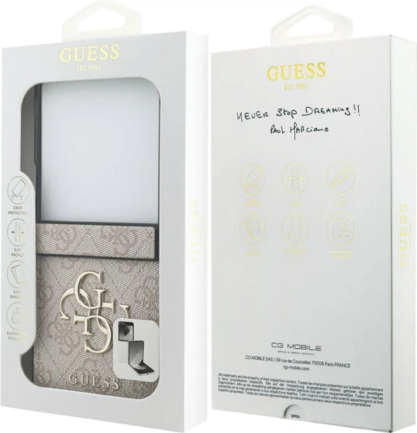 Панель Guess Big 4G Logo Classic Logo для Samsung Galaxy Flip 7 Pink Sand (GUHCZF74GMGPI) - зображення 8