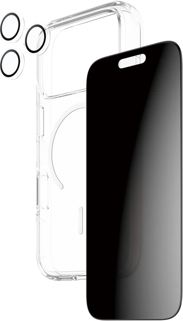 Панель PanzerGlass Flagship Privacy MagSafe 3in1 для Apple iPhone 17 Pro Transparent (5715685027437) - зображення 2