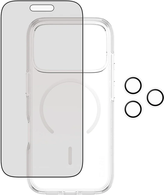 Панель PanzerGlass Flagship Privacy MagSafe 3in1 для Apple iPhone 17 Pro Transparent (5715685027437) - зображення 3
