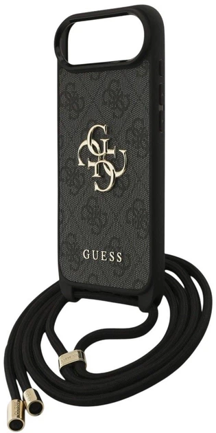 Etui Guess 4G Big Logo Cord Stap Crossbody do Apple iPhone Air Black (3666339526740) - obraz 4