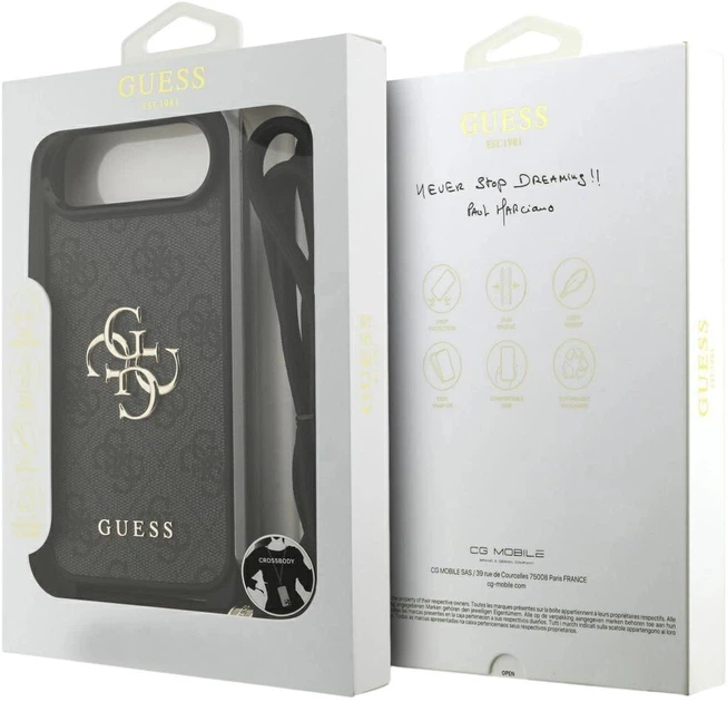 Etui Guess 4G Big Logo Cord Stap Crossbody do Apple iPhone Air Black (3666339526740) - obraz 7