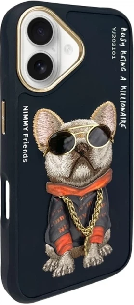 Панель Nimmy Glasses Cool Dog для Apple iPhone 16 Black (6971080319273) - зображення 2