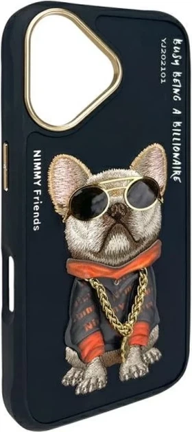 Панель Nimmy Glasses Cool Dog для Apple iPhone 16 Black (6971080319273) - зображення 3