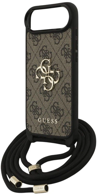 Панель Guess 4G Big Logo Cord Stap Crossbody для Apple iPhone Air Brown (3666339526788) - зображення 4