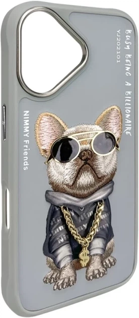 Панель Nimmy Glasses Cool Dog для Apple iPhone 16 Grey (6971080319303) - зображення 3