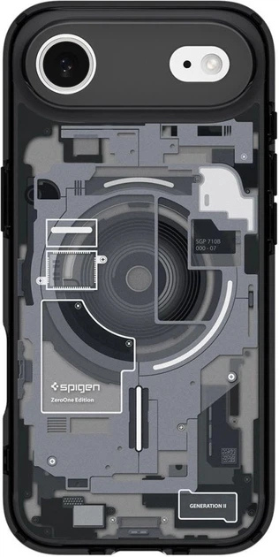 Панель Spigen Ultra Hybrid MagSafe Case для Apple iPhone 17 Air Zero One Black (ACS10320) - зображення 2