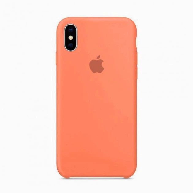 Чехол-накладка Silicone case для IPhone X/Xs Papaya оранжевый - Фото 1 Чехол-накладка Silicone case для IPhone X/Xs Papaya оранжевый - изображение 1