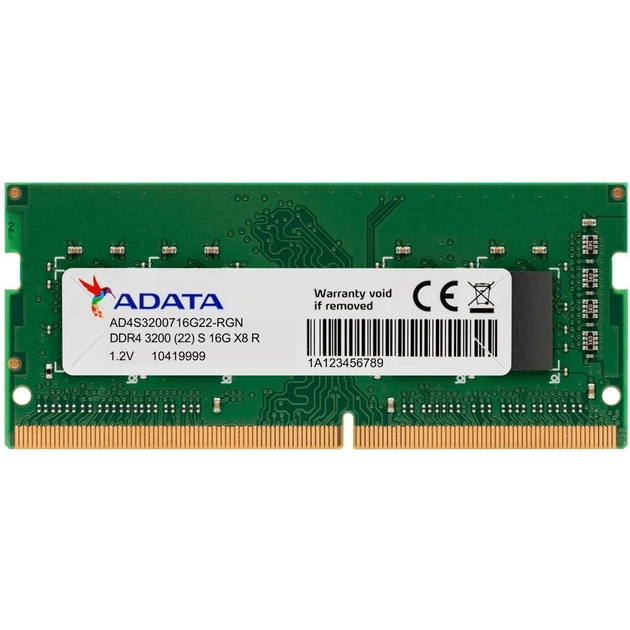 ADATA 16 GB DDR4 3200 MHz EU (AD4S320016G22-SGN) - Фото 2 ADATA 16 GB DDR4 3200 MHz EU (AD4S320016G22-SGN) - зображення 2