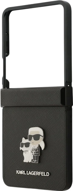 Панель Karl Lagerfeld Saffiano Karl&Choupette Pin для Samsung Galaxy Flip 7 Black (KLHCZF7SAPKCNPK) - зображення 5