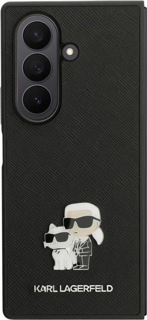 Панель Karl Lagerfeld Saffiano Karl&Choupette Pin для Samsung Galaxy Fold 7 Black (KLHCZFD7SAPKCNPK) - зображення 2