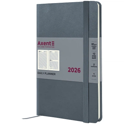 Тижневик Axent датований 2026 Partner Strong, 145х210, сірий (8819-26-62-A) - Фото 1 Тижневик Axent датований 2026 Partner Strong, 145х210, сірий (8819-26-62-A) - зображення 1