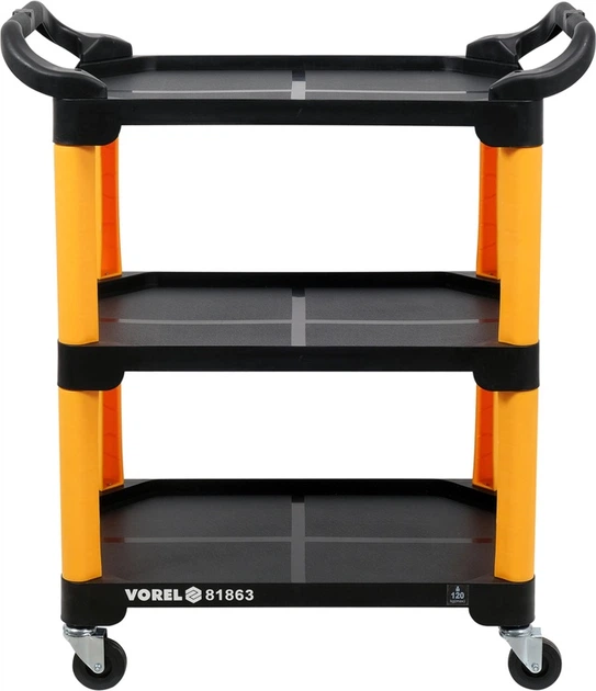 Wózek warsztatowy VOREL kompozytowy 3 poziomy 81863 (5906083102905) - obraz 2