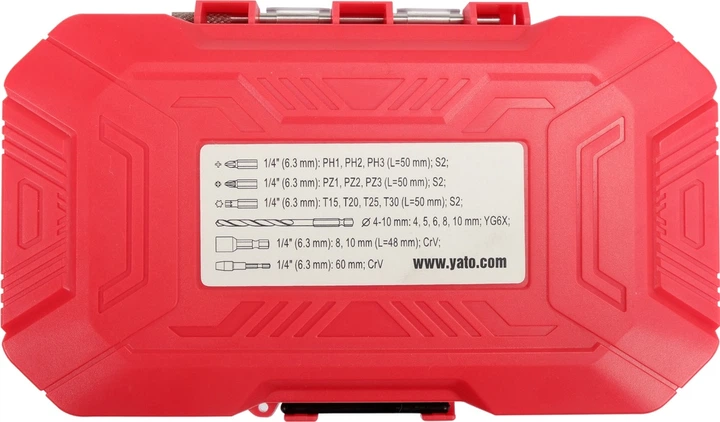 Zestaw końcówek udarowych śrubokrętowych YATO 18 szt. (YT-04615) - obraz 6