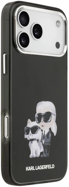 Панель Karl Lagerfeld IML Aquarelle Karl & Choupette & Logo MagSafe для Apple iPhone 17 Pro Black (3666339531195) - зображення 4