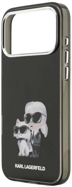 Панель Karl Lagerfeld IML Aquarelle Karl & Choupette & Logo MagSafe для Apple iPhone 17 Pro Black (3666339531195) - зображення 5