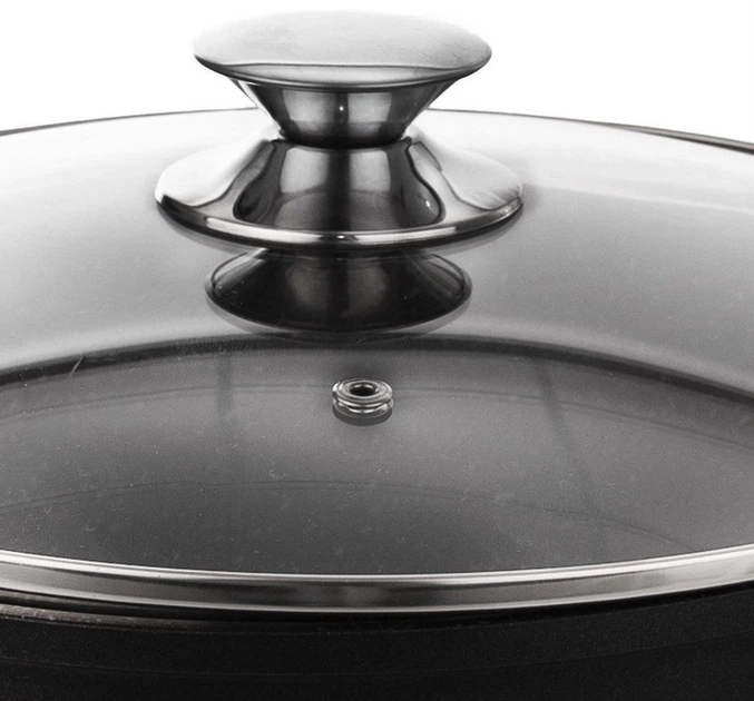 Каструля Orion Grande гранітна з кришкою чорна 7 л 28 см (8592381153144) - зображення 4