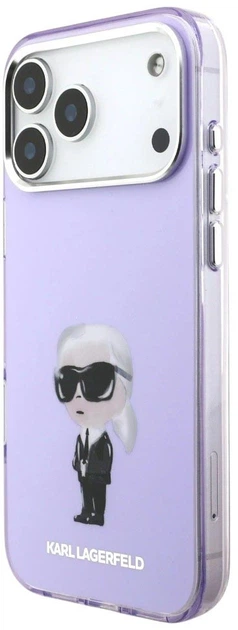 Etui Karl Lagerfeld IML Aquarelle Karl & Choupette & Logo MagSafe do Apple iPhone 17 Pro Max Purple (3666339531522) - obraz 2