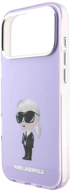 Etui Karl Lagerfeld IML Aquarelle Karl & Choupette & Logo MagSafe do Apple iPhone 17 Pro Max Purple (3666339531522) - obraz 5