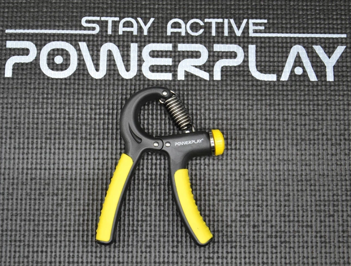 Еспандер кистьовий PowerPlay PP-4323 з регульованим навантаженням 10-40 кг. Strength Grip Чорно-жовтий - изображение 9