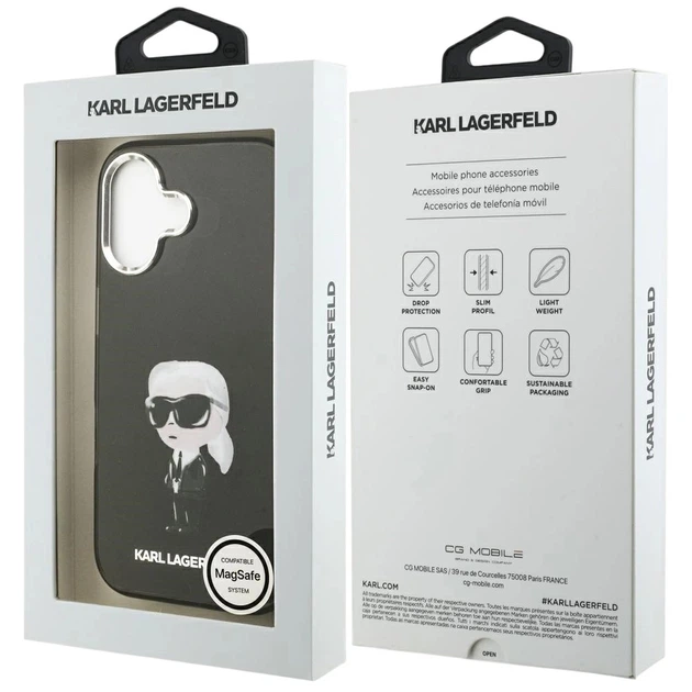 Etui Karl Lagerfeld IML Aquarelle Karl & Logo MagSafe do Apple iPhone 17 Black (3666339531652) - obraz 8